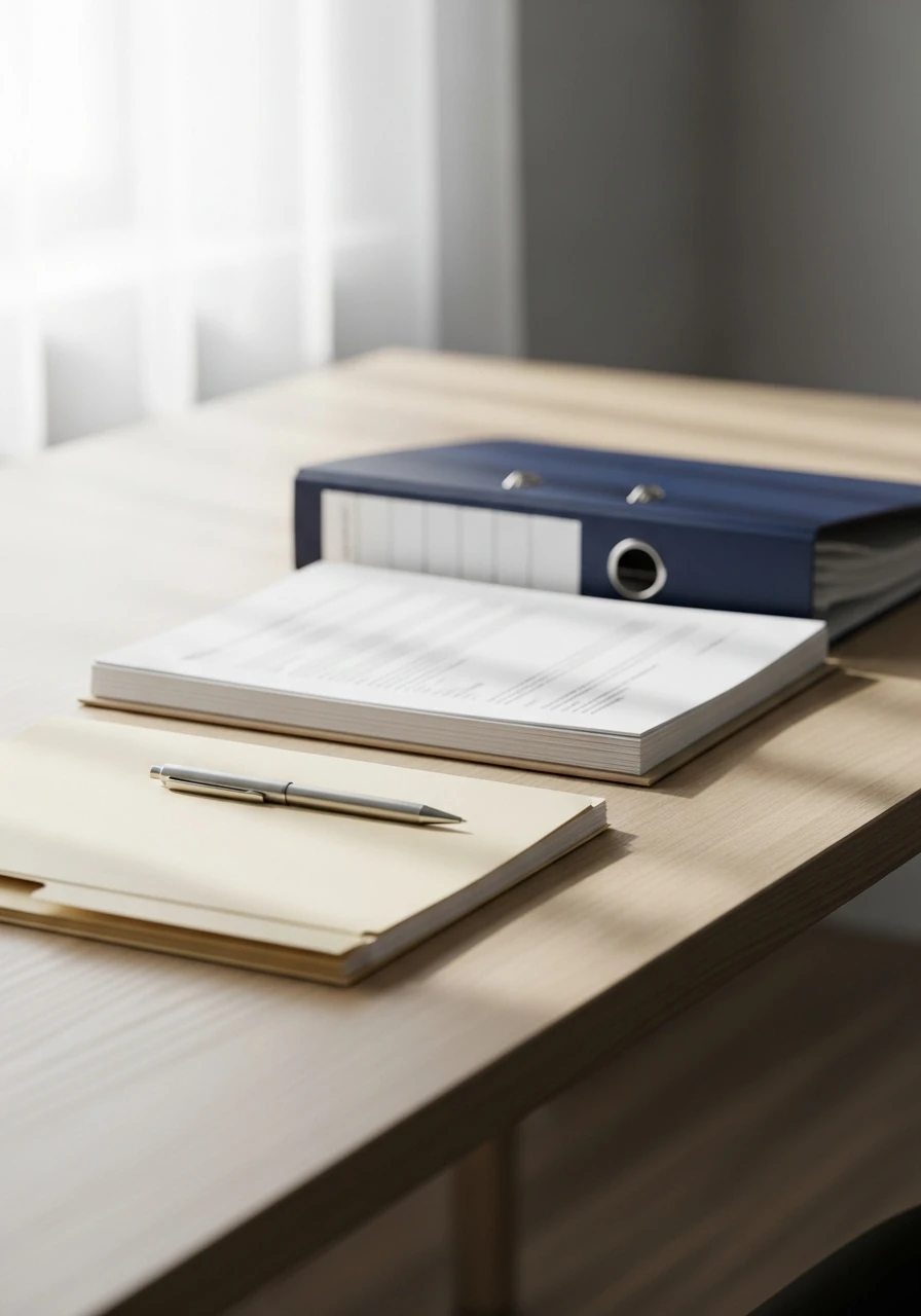 Professional legal documents and government evidence files organized for Salem wrongful death investigation