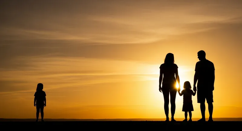 Family silhouettes with missing loved one - Oregon wrongful death representation